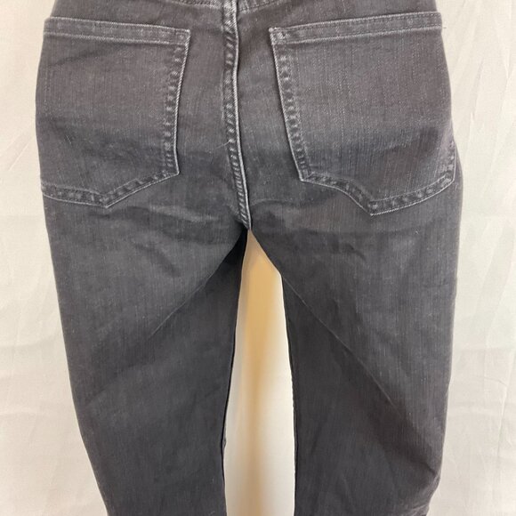 Madewell Skinny Overalls Denim XS Black Lunar Wash Chewed Hem Pockets - Picture 13 of 15